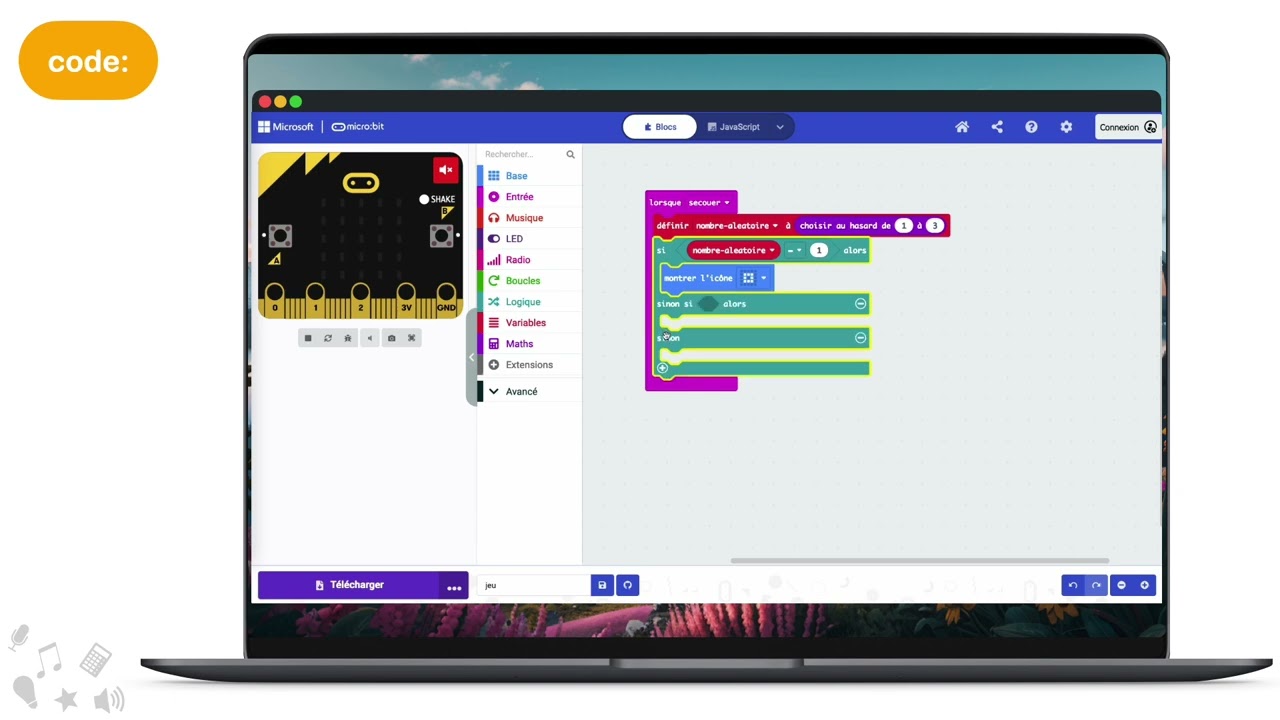 micro:bit - 06 - Pierre, Papier, Ciseaux - code