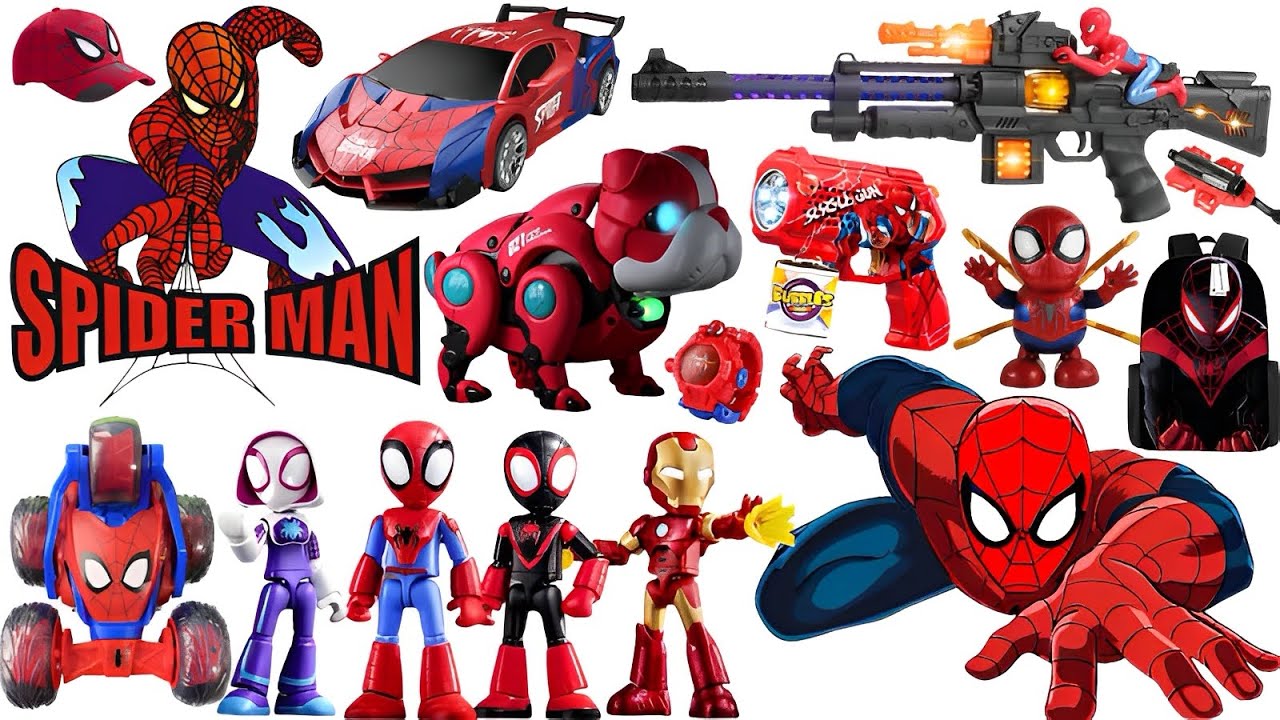 Spider-man Pop Toy series Unbox, Marvel Hero toy set, Spider-Man action doll, Marvel Pop toy gun