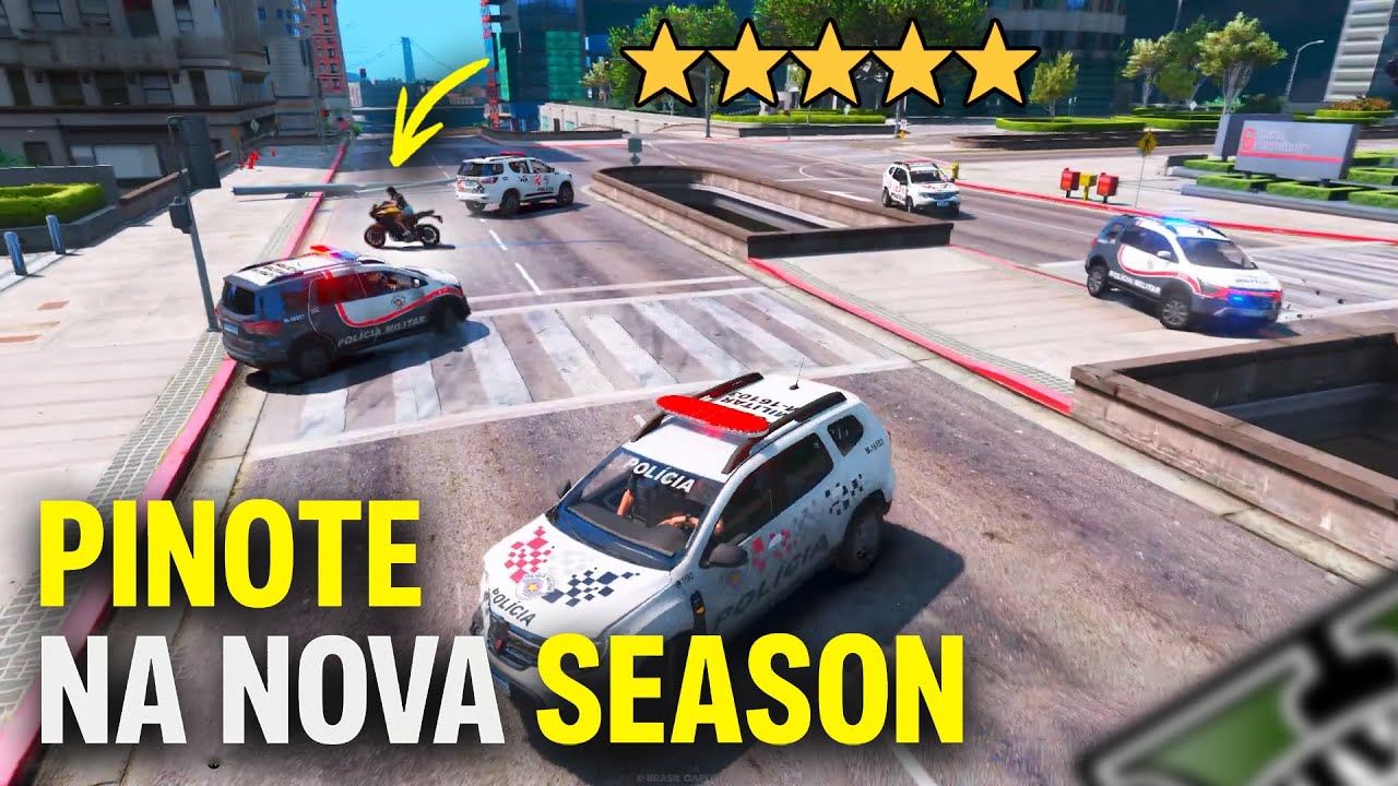 PRIMEIRO PINOTE da NOVA SEASON vira 5 ESTRELAS de PROCURADO no Brasil Capital | GTA RP