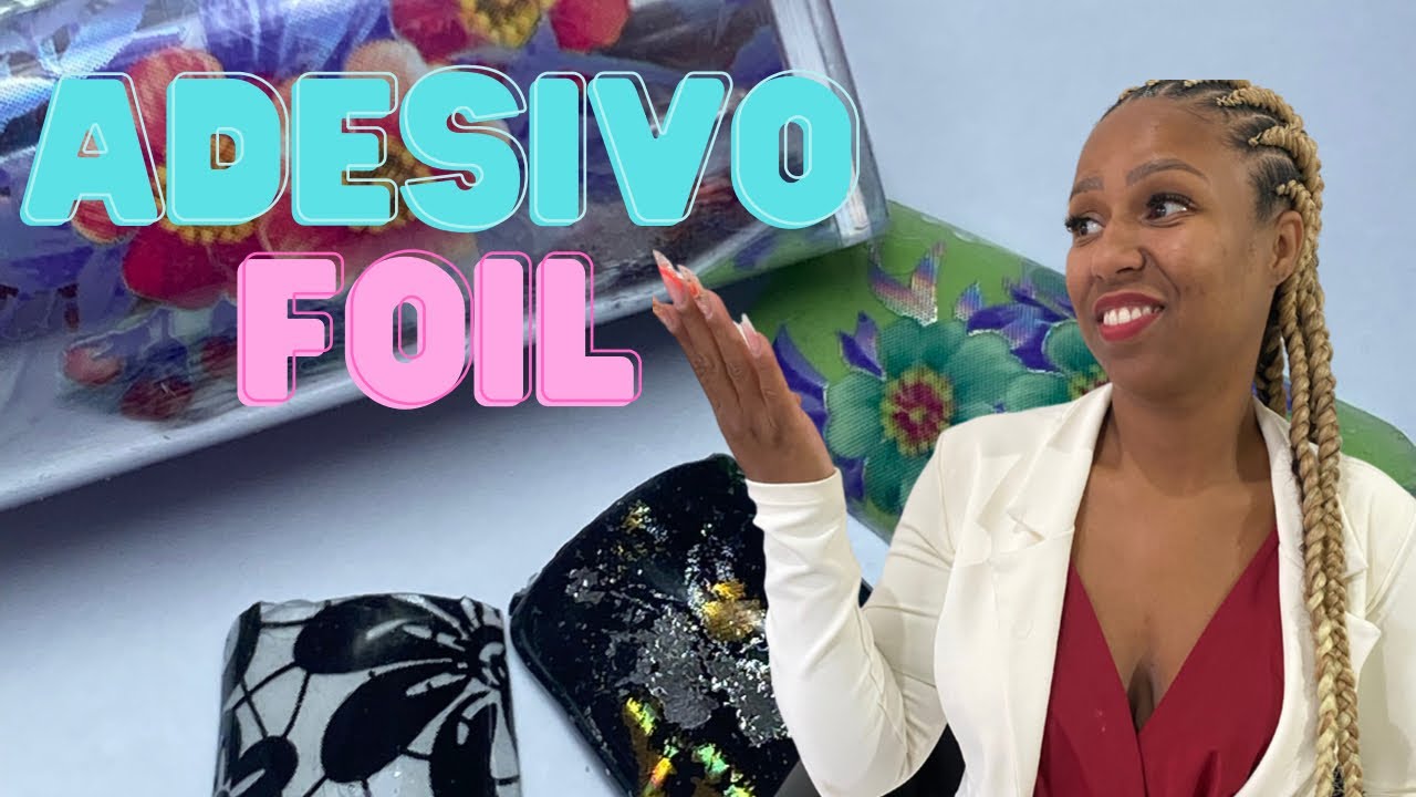 FOIL, COMO FAZER ADESIVOS! UNHAS DE GEL / FIBRA | ESPAÇO ELLEN CRISTINA