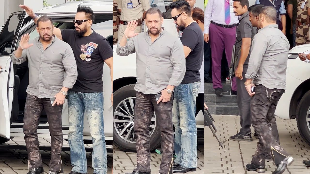 Salman Khan Makes a Stylish entry at Mumbai Private Airport | Biscoot tv