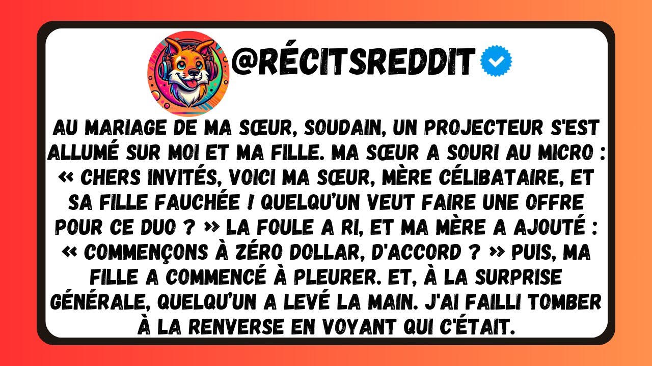 MA SŒUR NOUS A MISES AUX ENCHÈRES, MA FILLE ET MOI, LORS DE SON MARIAGE. LE PIRE A ÉTÉ QUAND MA MÈRE