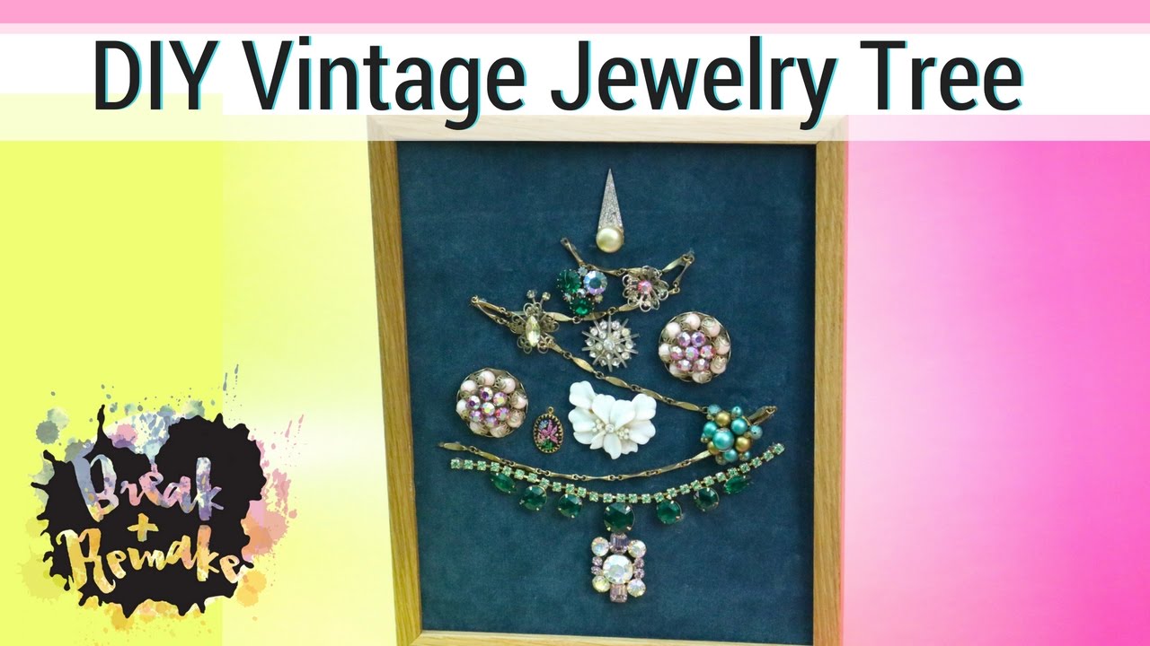 DIY Vintage Jewelry Tree - nontraditional Christmas tree