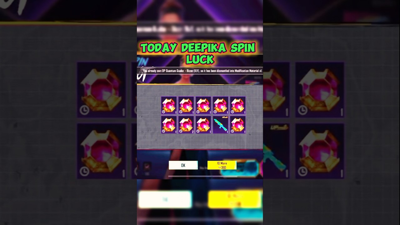 Deepika padukone Spin Luck #bgmi #pubgmobile #shorts😃