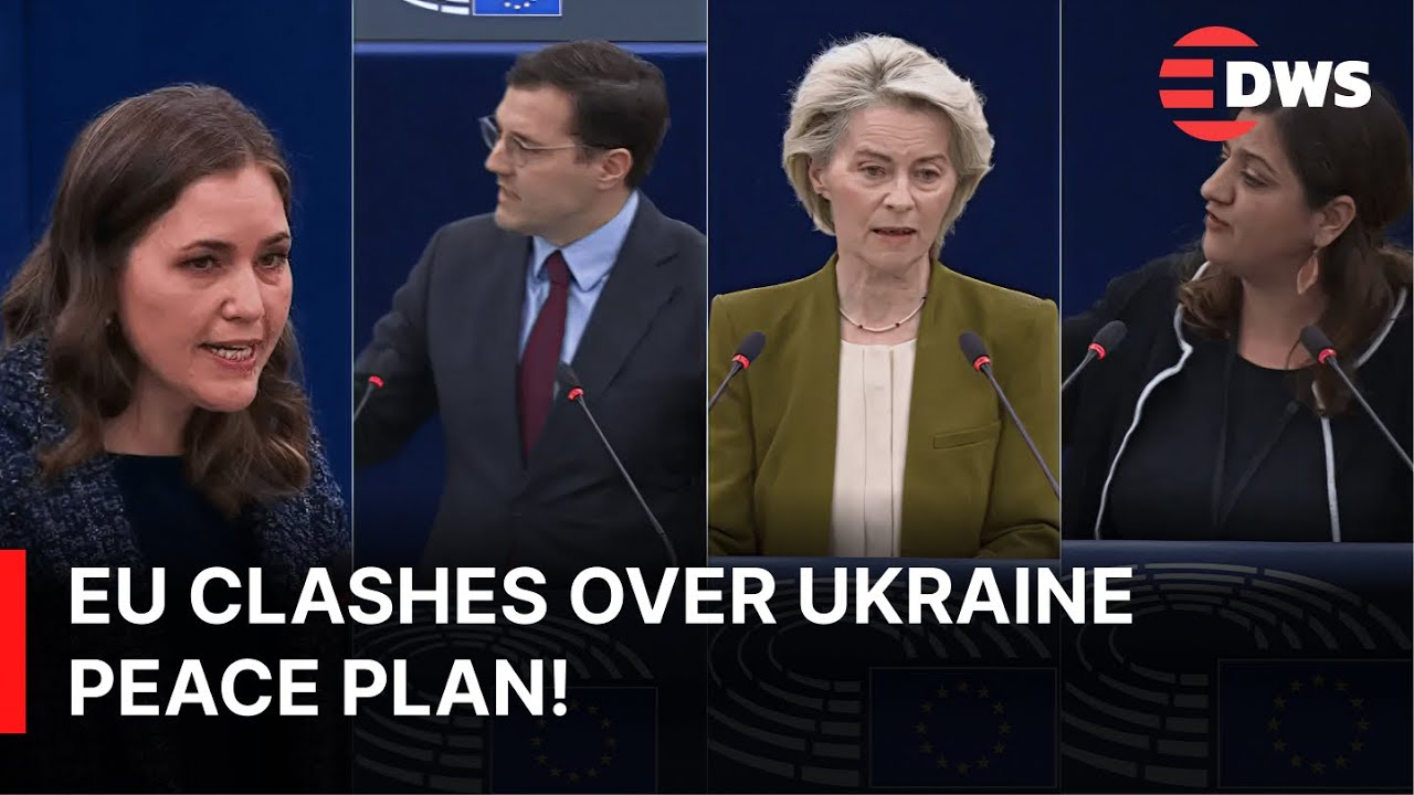 EU Lawmakers Clash in Heated Debate Over Ukraine Peace Plan | Von der Leyen & Bjerre Speak Out |AC1Z