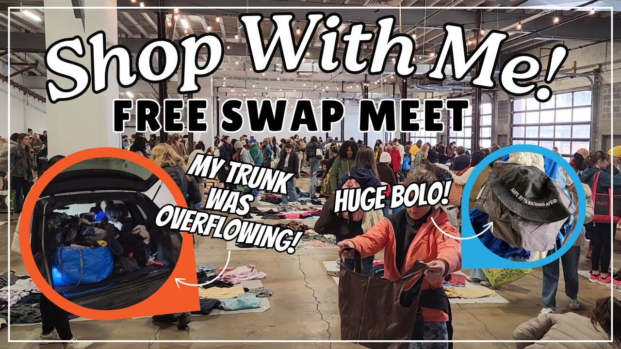 My BIGGEST Haul Ever! FREE Swap Meet | Come Thrift With Me to Resell Online #thrifting #reseller