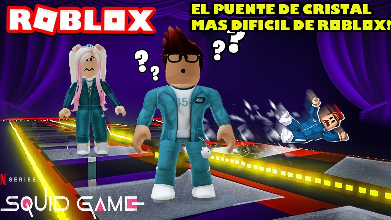 Jugamos El Juego Del Puente De Cristal Del Juego Del Calamar! El Mas Dificil De Roblox! 😮😃