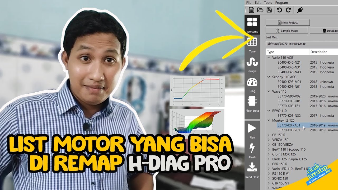 H Diag Pro Sooko.io, Ini Daftar Motor Yang Bisa di Remap (Aplikasi V.0.0.0)