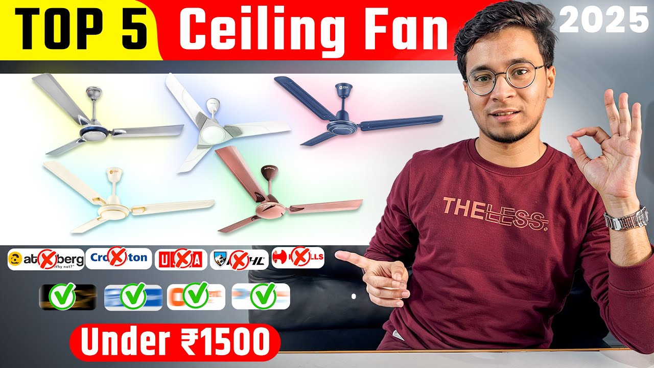 Top 5 Ceiling Fan in India 2025 🔥 Best Ceiling Fan Under 1500 🔥 Budget Fans 🔥