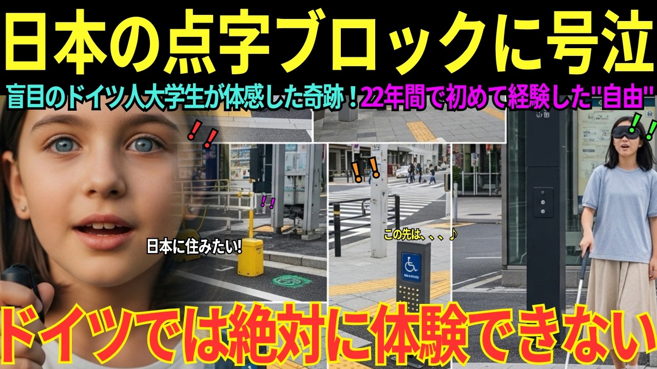 【海外の感動秘話】「ここでなら生きていける」盲目のドイツ人女子大生が日本の点字ブロックに触れた瞬間...22年間1人で歩けなかった彼女に起きた奇跡