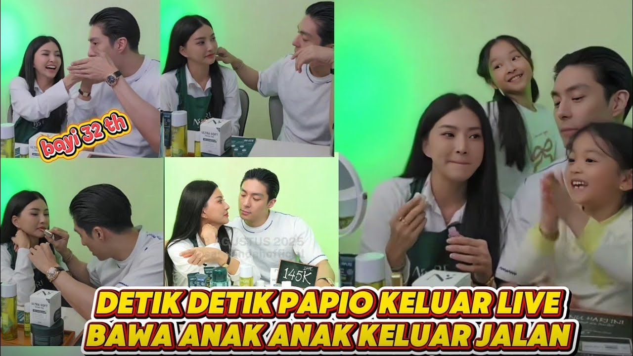 Detik detik PAPIO keluar live bawa anak anak keluar jalan