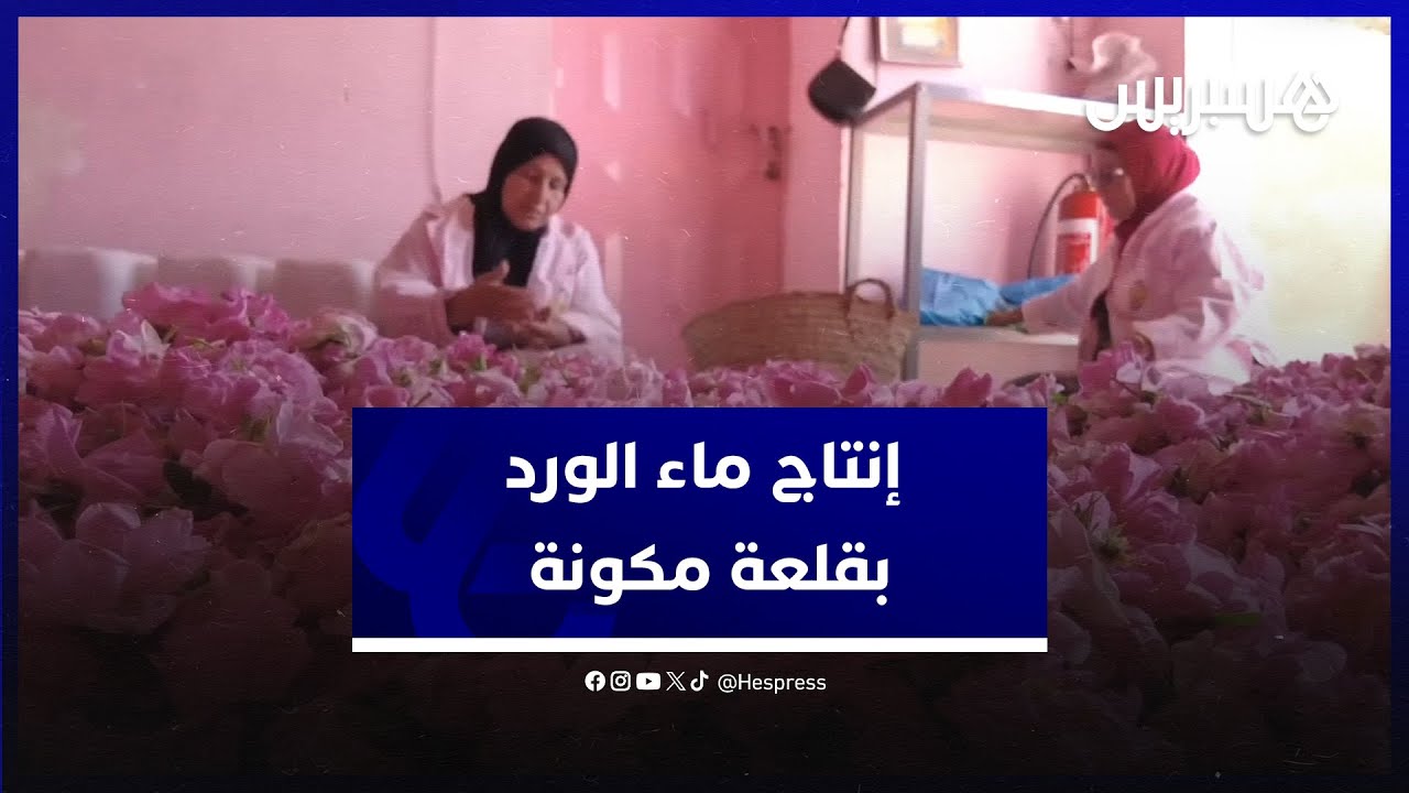 إنتاج ماء الورد.. تعاونية فلاحية تنتج ماء الورد ومشتقاته في قلعة مكونة
