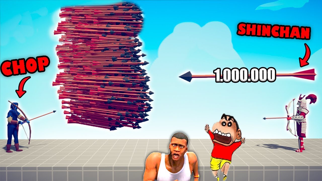 SHINCHAN FUNNY BATTLE SIMULATOR x Totally Accurate Battle Simulator with CHOP and FRANKLIN