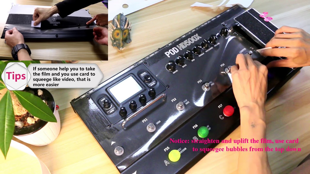 Demo video for LINE 6 POD HD500X guitar effects front protector film