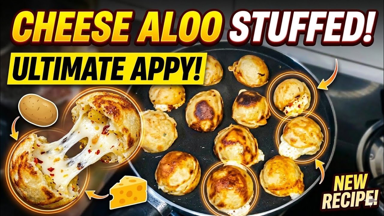 Kaise banaye Appe maker me cheesy & aalo stuff 