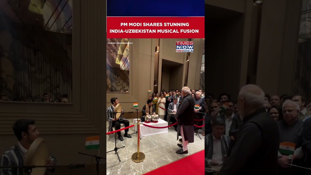 PM Modi Shares Glimpse Of India-Uzbekistan Musical Fusion Featuring Tabla And Doira | Watch #shorts