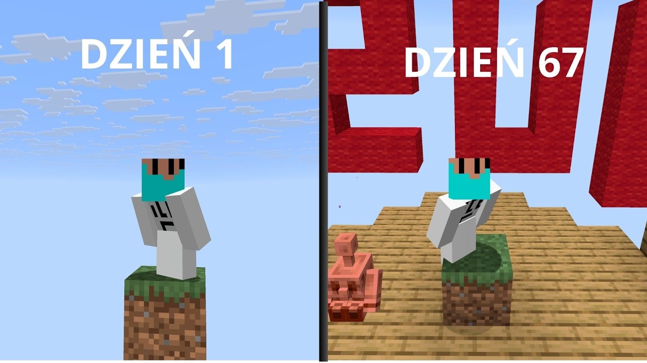 MINECRAFT ALE JESTEM NA JEDNYM BLOKU !!!  CZĘŚC 1