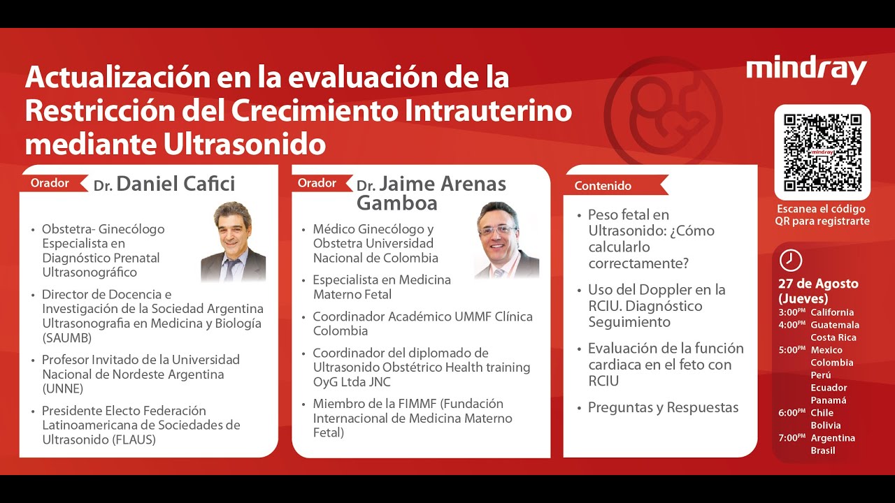 Evaluación de la Restricción del Crecimiento Intrauterino mediante Ultrasonido | WEBINAR MINDRAY