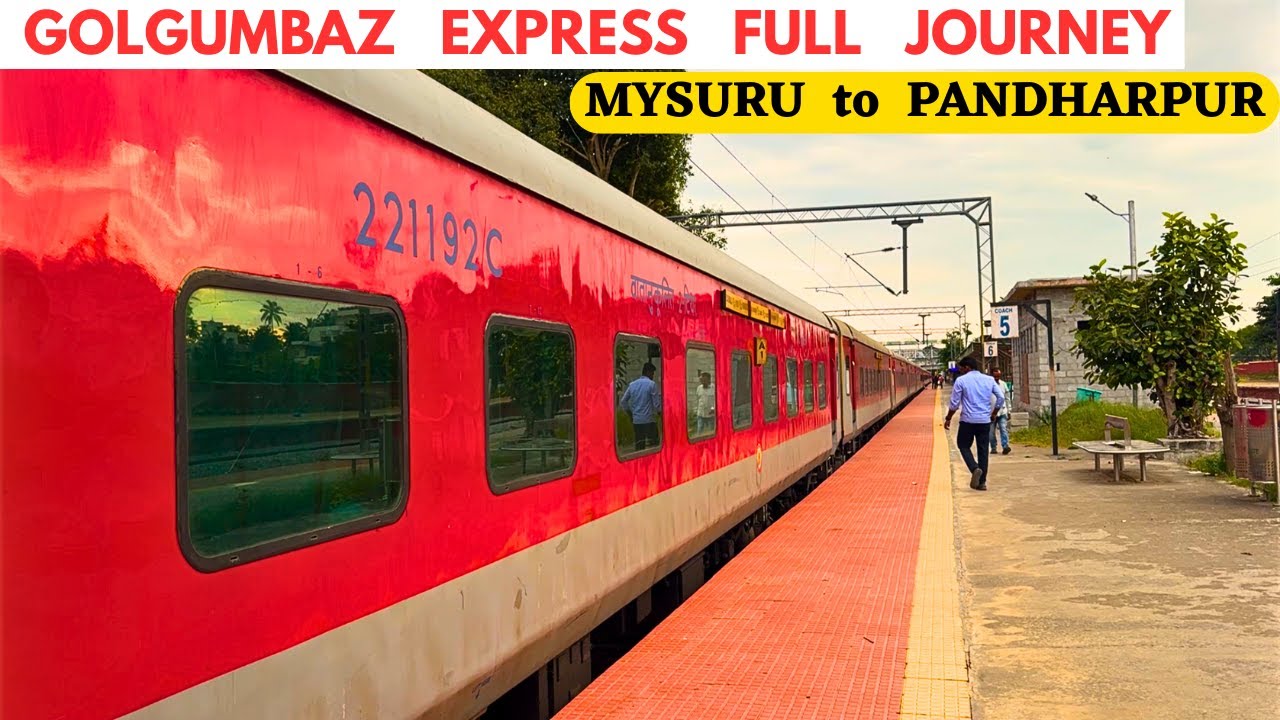 * 1095 kms Journey * 16535 GolGumbaz Express Full Journey