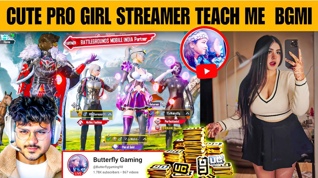 CUTE GIRL STREAMER😍 VS THOR GAMING🤡 SUPERCHAT CHALLENGE 1v1 WITH @Butterflygaming98  ON LIVE STREAM