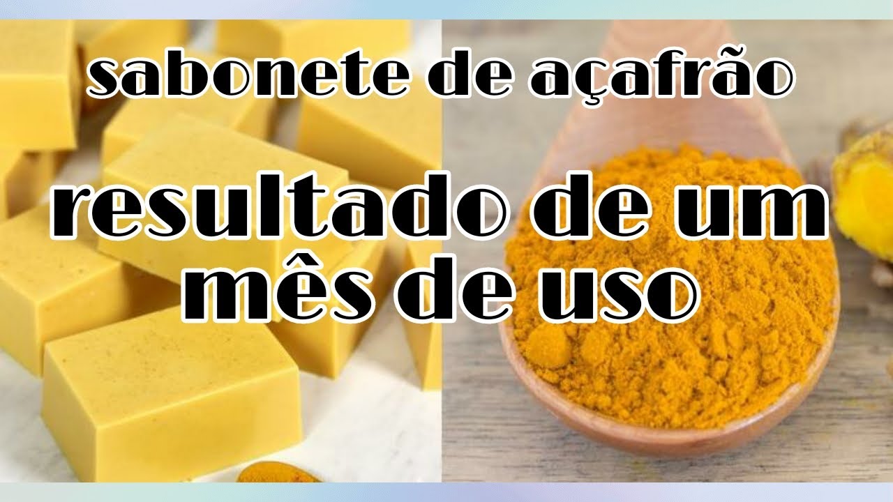 sabonete de açafrão, resultado de um mês de uso