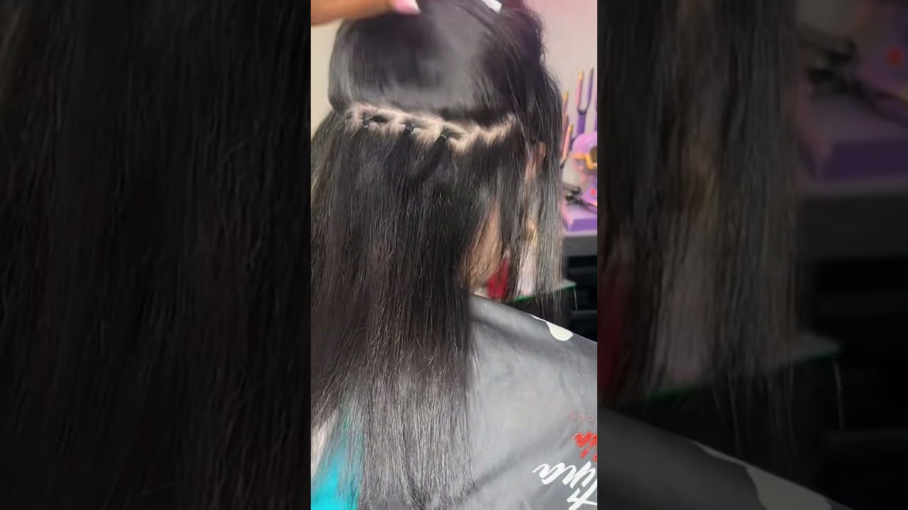 Learn how to do a braidless sew in in 3 mins #braidlesssewin #sewin #howtodohair #hairtutorial