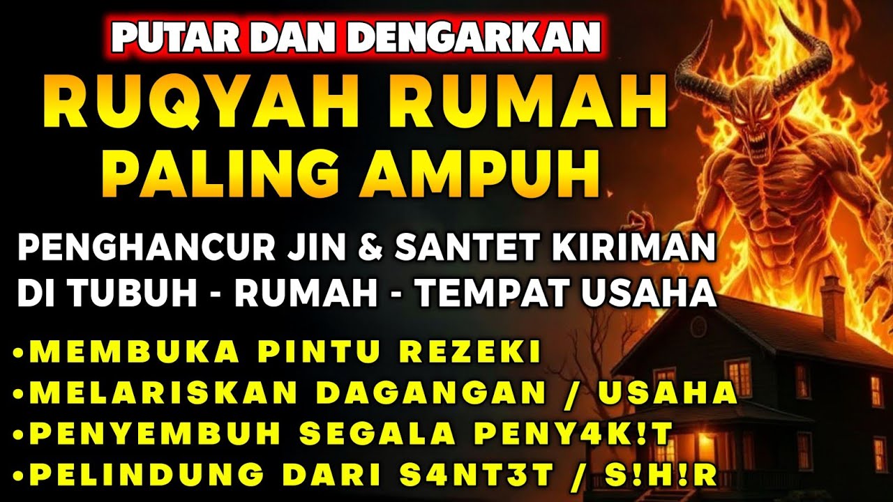 RUQYAH RUMAH PENGUSIR JIN, SETAN & SIHIR DI RUMAH & TUBUH, PENENANG HATI DAN FIKIRAN | BY ALAA ASER