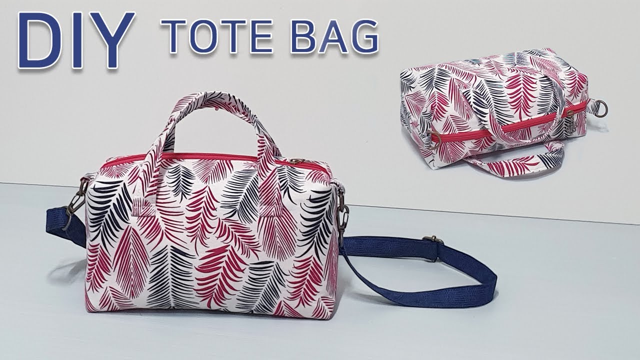 DIY Rectangular tote bag/An easy way to make a tote bag/직사각형의 토트백만들기/크로스백 [JSDAILY]