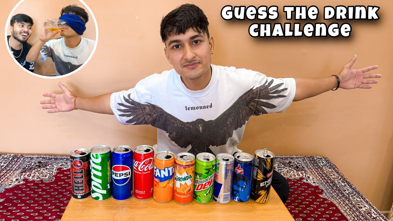 Guess the soft drink challenge with friends 😂 