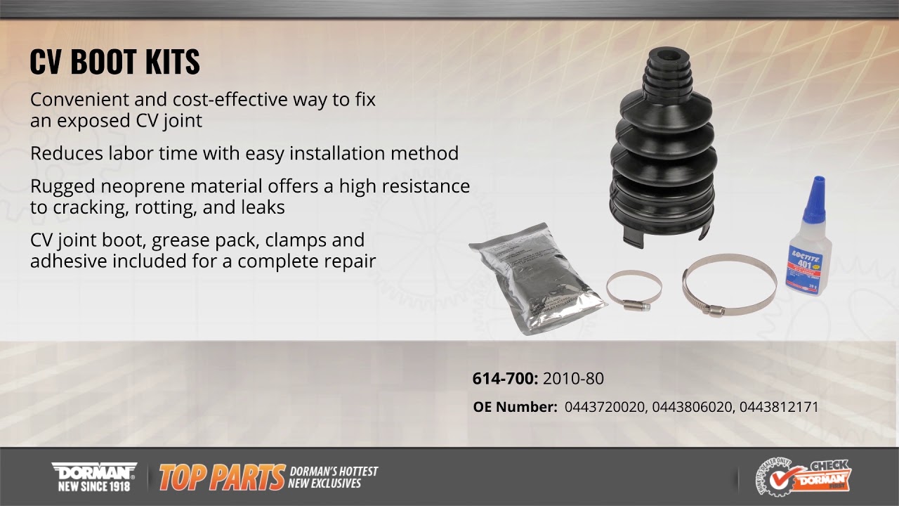 Highlighted Part: CV Boot Kit for Various Makes & Models