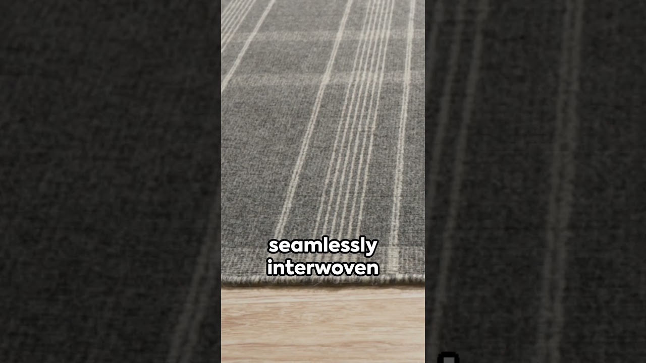EORC T203GY Hand Knotted Wool Reversible Plaid Rug, Gray #home #woolrugs #arearug #rughooking #rug