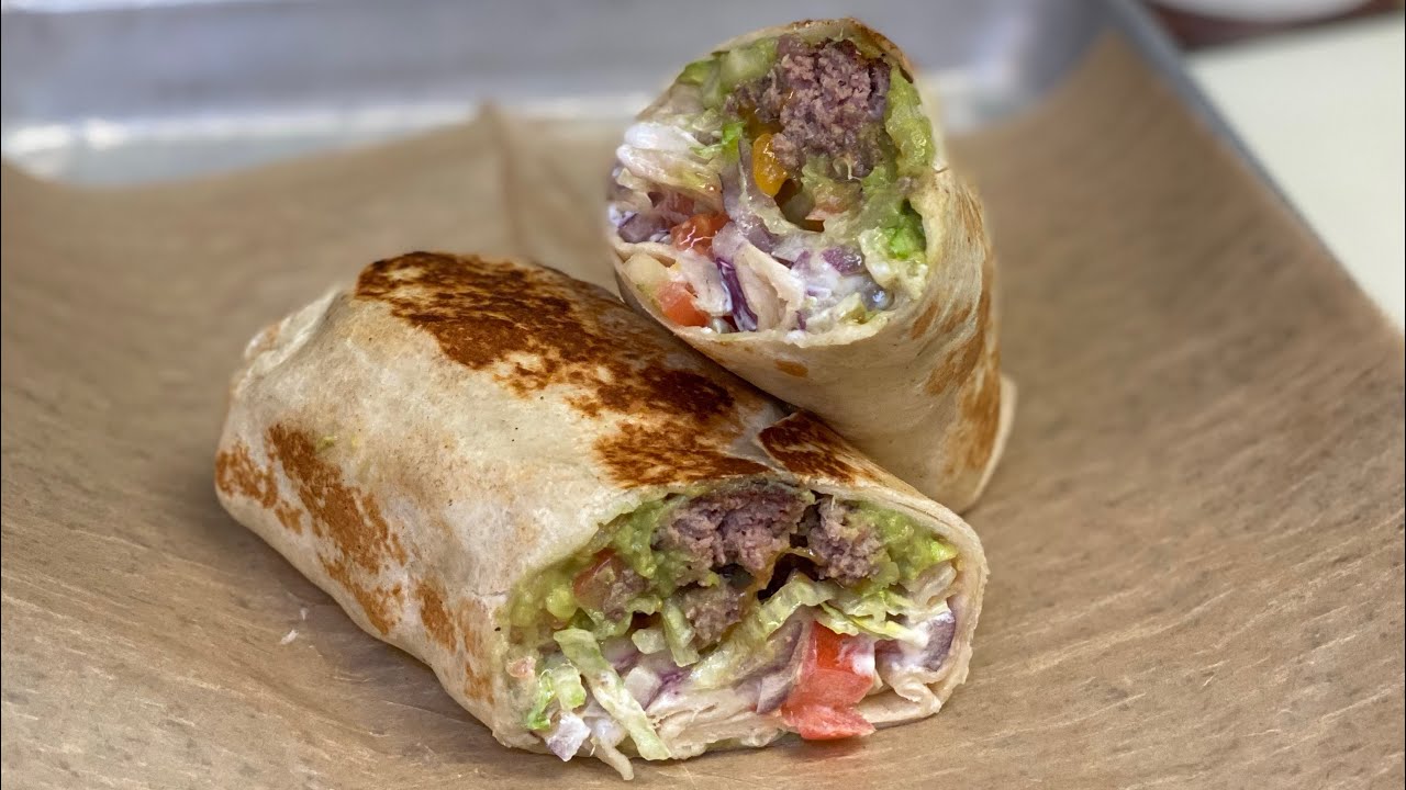 Cheeseburger Burrito in the making! 😍🍔🌯💯
