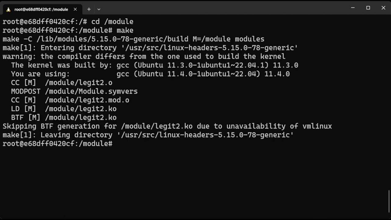 Privileged Container Escape with Kernel Module