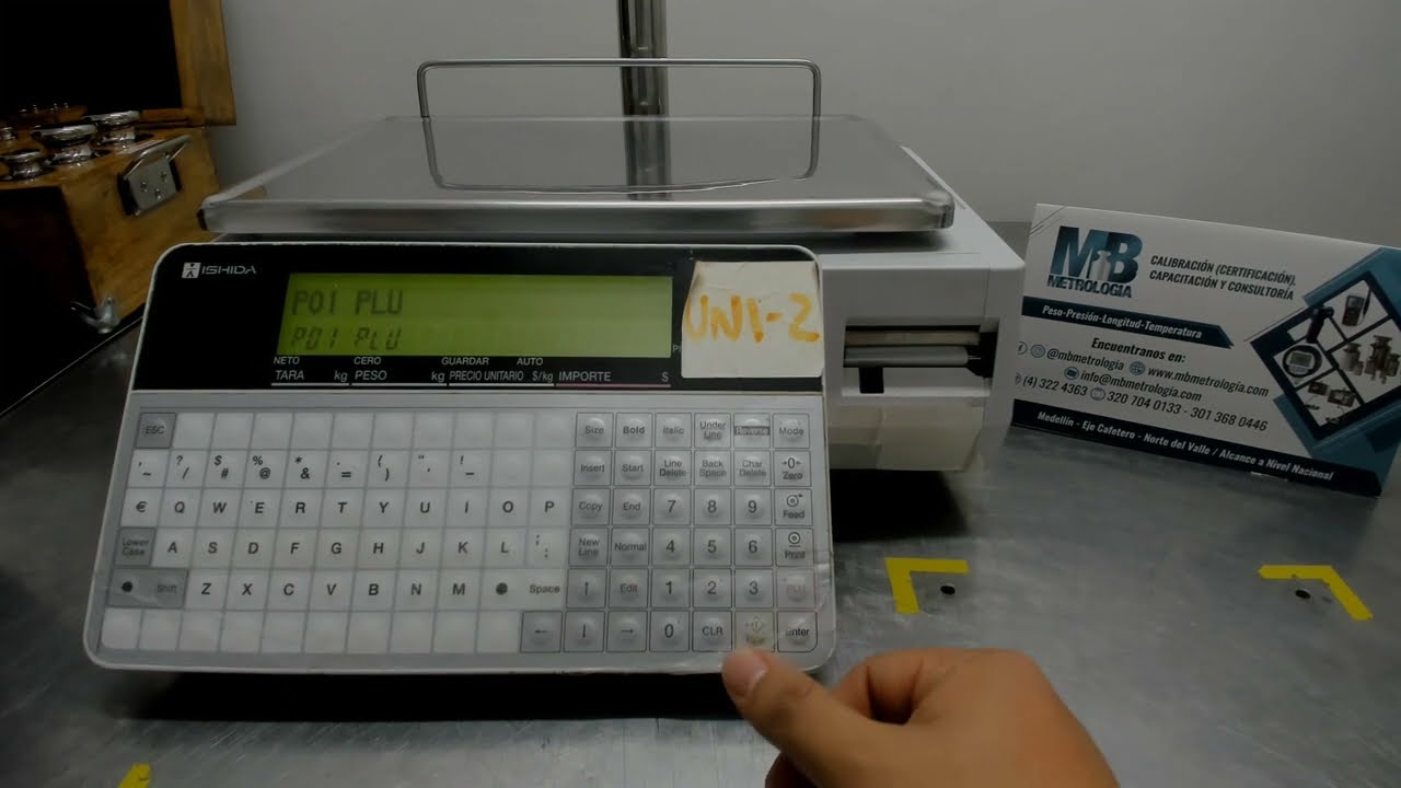 Cambio parámetros del PLU Balanza ISHIDA UNI 3