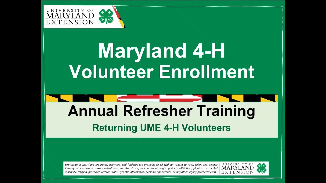 2026 Volunteer Enrollment: Annual Refresher Training
