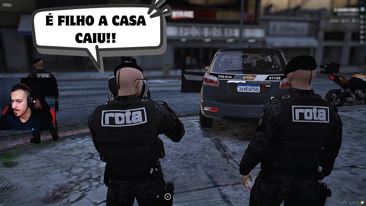 ROTA ENCOSTA NO APOIO DE UM ROUBO A BANCO - GTA RP