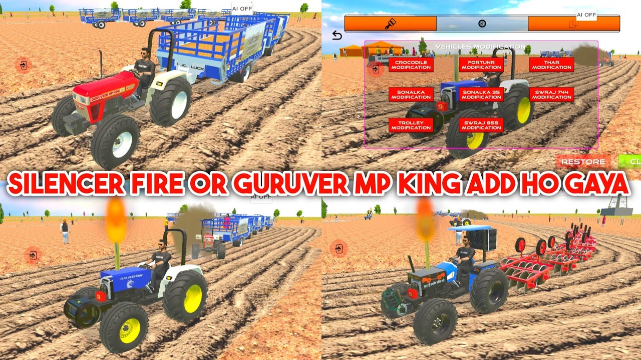 Silencer Fire And Guruveer Mp King Add हो गया in Indian Desi Life Simulator 3D | Indian Desi Life 3d