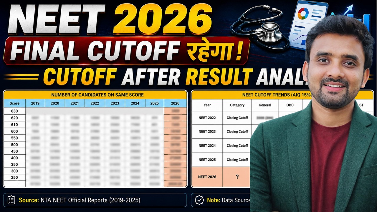 NEET 2026 Final Cutoff रहेगा? 😱 | Result के बाद Cutoff Analysis | Marks vs Rank | MBBS Admission