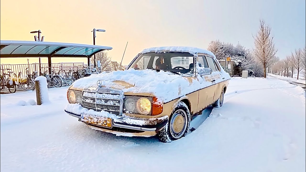 1979 Mercedes-Benz W123 - SNOW POV DRIVE