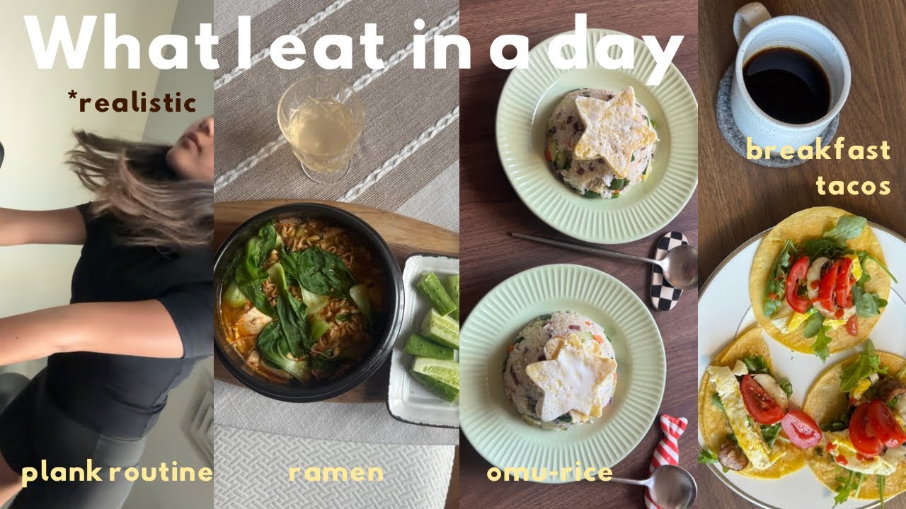 What I Eat in a day | Omu Rice, Ramen & Breakfast Tacos, 해외직장인 브이로그