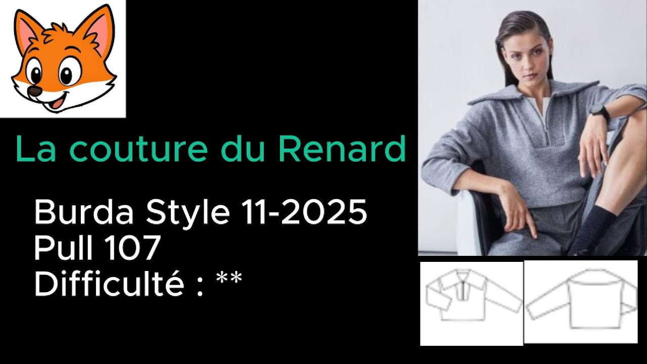 Tuto en pas &agrave; pas du Pull 107 #burdastyle  11-2025 #pull