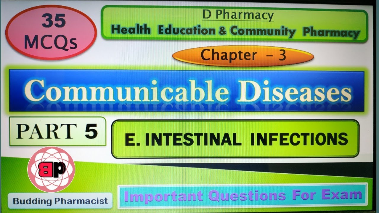 MCQs / Chapter 3 - Communicable Diseases / E. Intestinal Infections / Part 5 / D Pharm / HECP