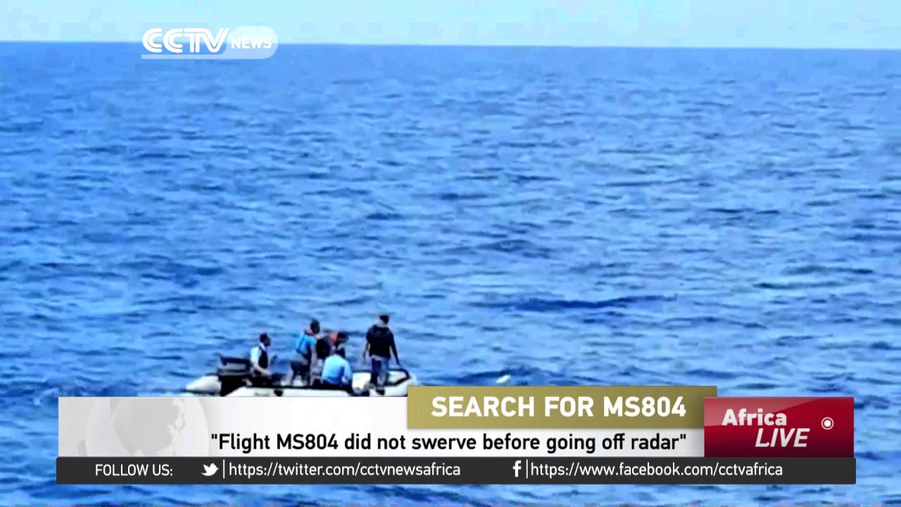 Flight MS804 did not swerve before going off radar
