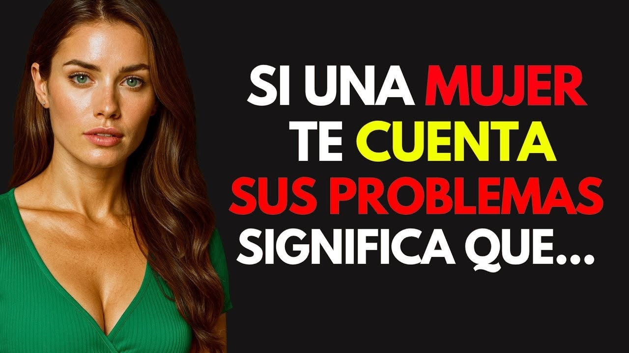 Si una MUJER te CUENTA sus PROBLEMAS, Significa que      ESTOICISMO