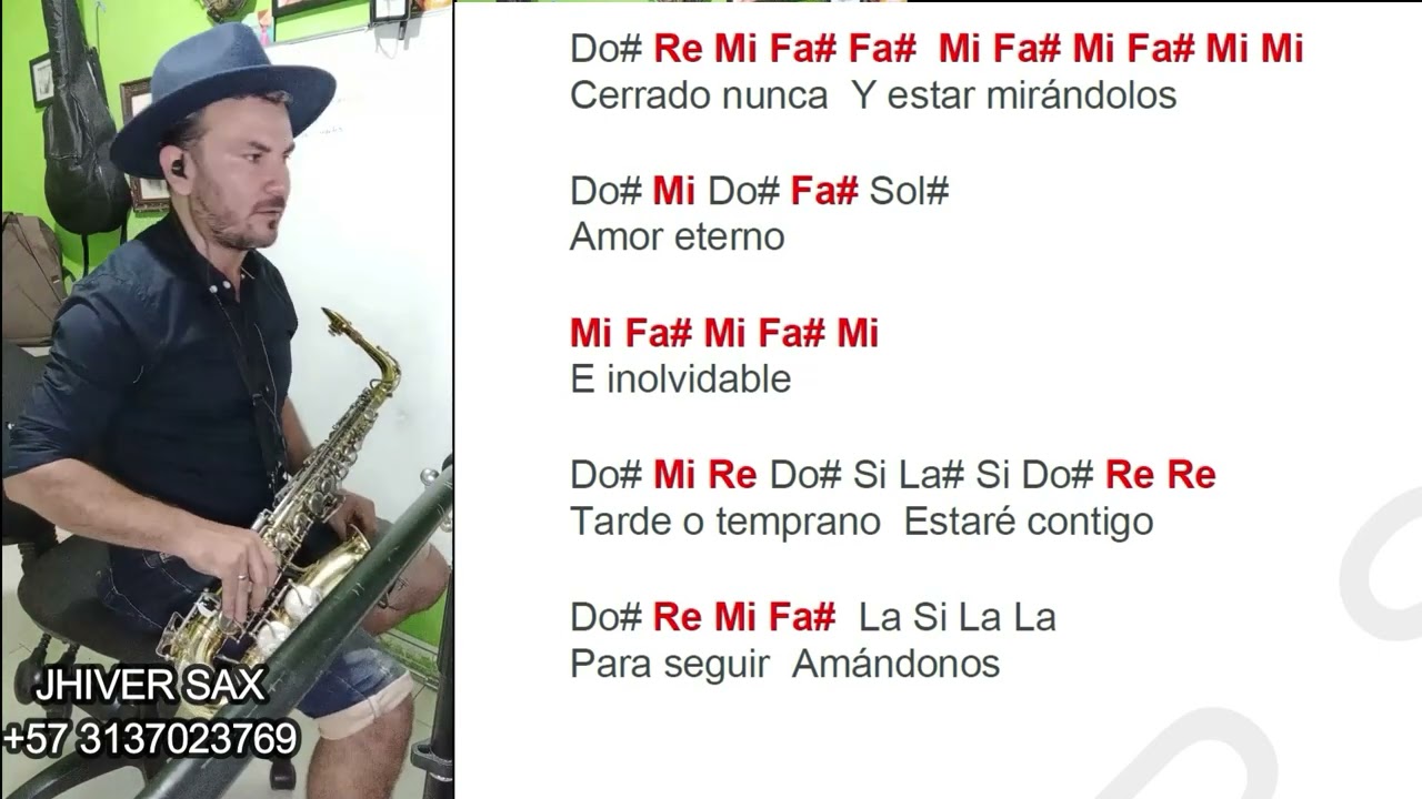 TOTORIAL SAXO ALTO AMOR ETERNO JHIVER SAX