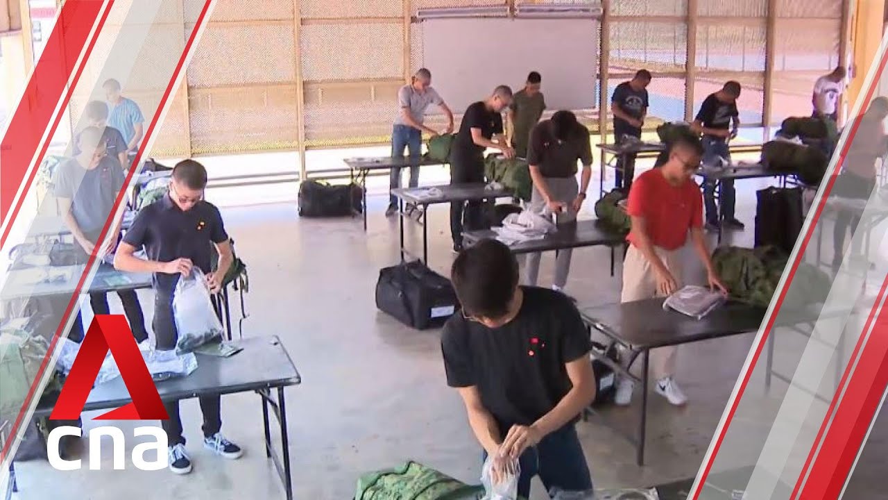 Safe distancing measures in place as new recruits enlist at Pulau Tekong