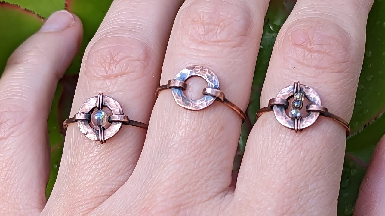 Copper Washer Wire Wrapping Bead Ring Simple Beginner Tutorial