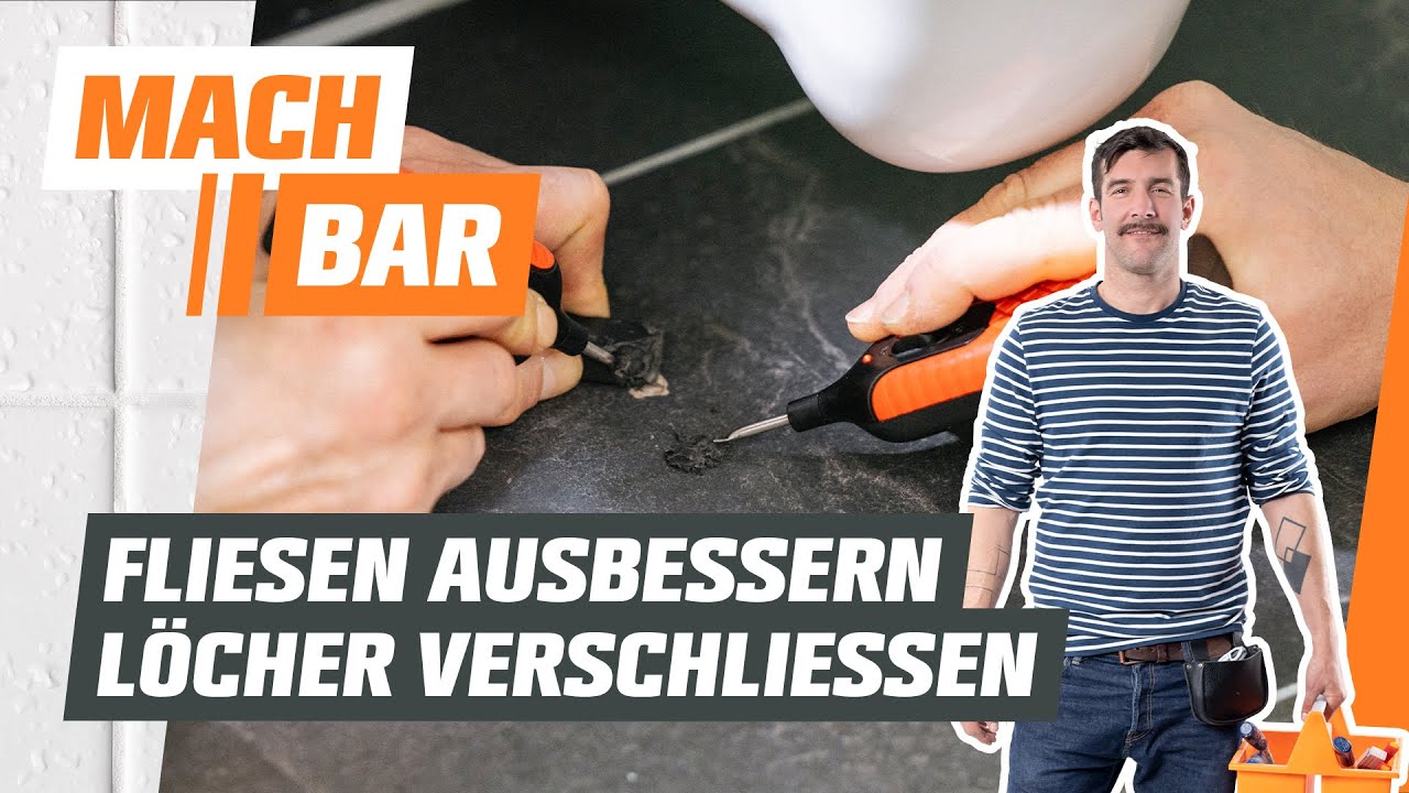 Fliesen ausbessern – Löcher nahezu unsichtbar verschließen | OBI