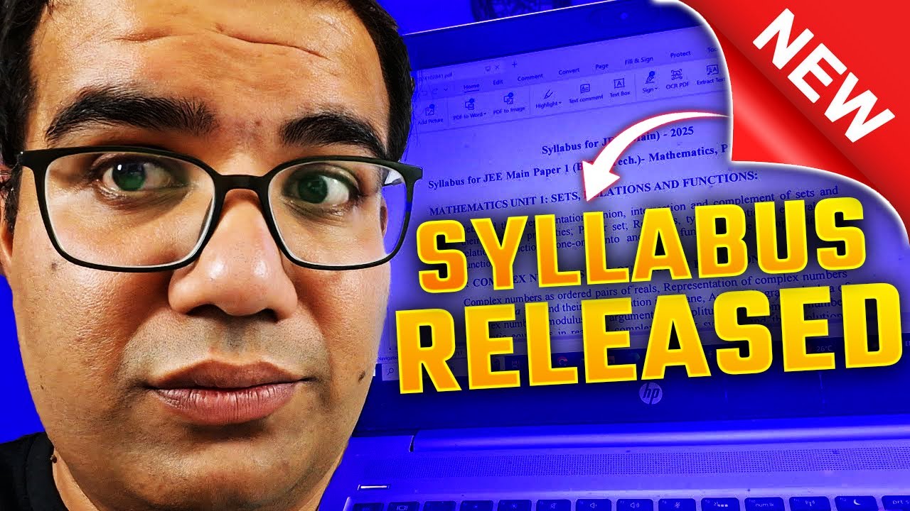 JEE 2025 | Official NEW Syllabus Released | Must Watch | Vinay Shur Sir