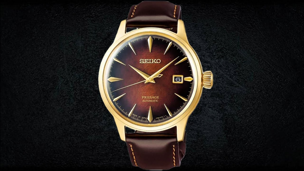 Seiko Presage Automatic Analog Brown Dial Leather Men's Watch